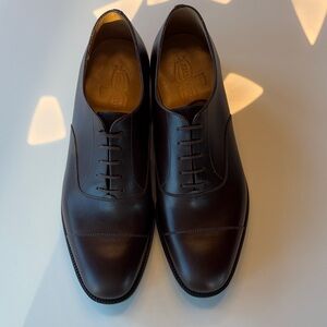 Classic J.M. Weston Dark Brown Men's Oxford Shoes
